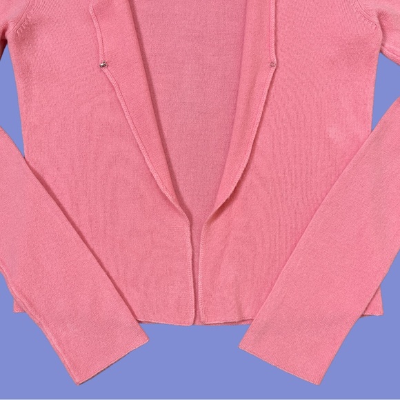 Vintage 90s Pink Esprit Cardigan | Soft Cropped Acrylic Knit Sweater | S… - Picture 4 of 6